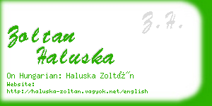 zoltan haluska business card